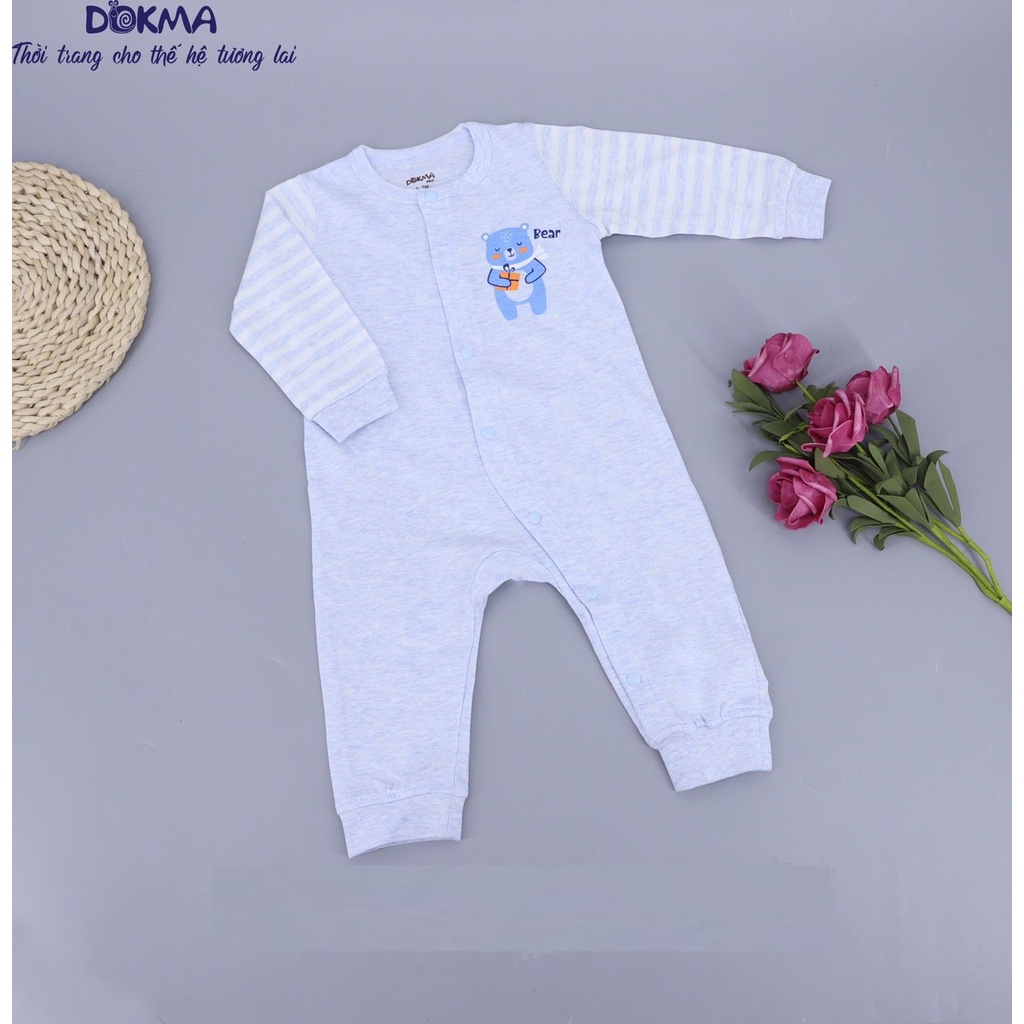 DMB130 Bộ body cài lệch dài tay Dokma (3-12M)