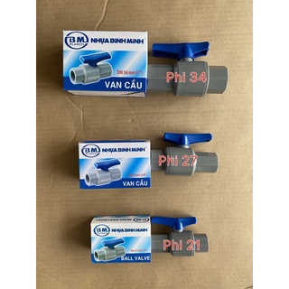 Van khoá pvc bình minh phi 21, 27, 34