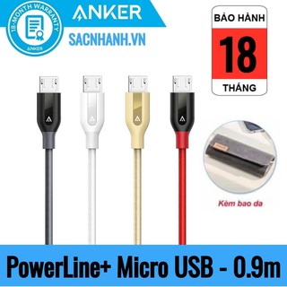 Cáp sạc nhanh micro usb anker powerline+ - dài 0.9m - a8142