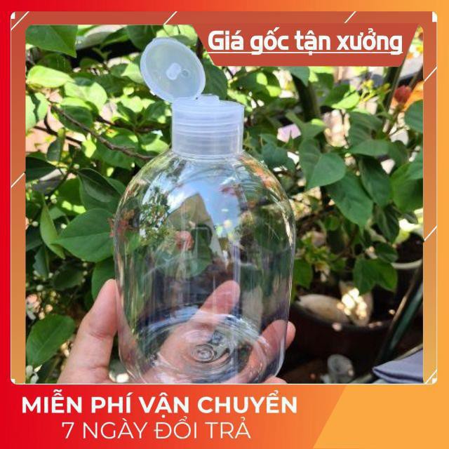 Chai Chiết Mĩ Phẩm ❤ GIÁ TẬN GỐC ❤ Chai nhựa pet nắp bật 500ml Trong chiết mỹ phẩm , phụ kiện du lịch