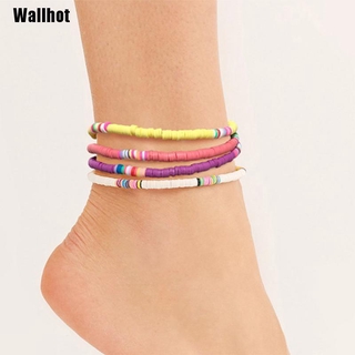 Lắc Chân Đất Sét Nhiều Màu Phong Cách Boho