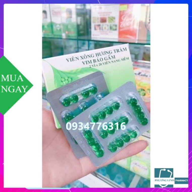 VIÊN XÔNG HƯƠNG TRÀM (hộp 2vỉ x 20viên)
