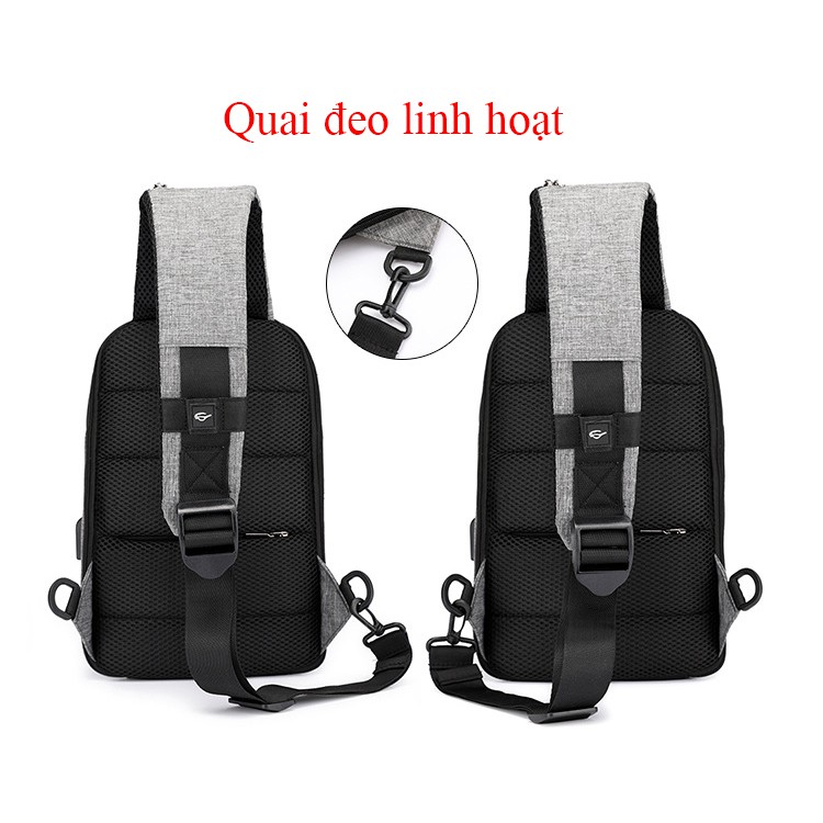 Balo đeo chéo 1 quai kiểu dáng Hàn Quốc YS