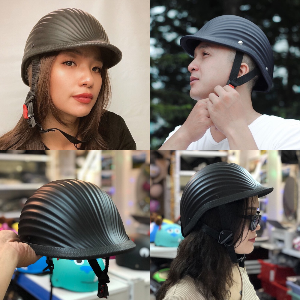 Mũ bảo hiểm lưỡi trai nửa đầu Đua Ngựa nhẹ nhàng thời trang đi trong phố