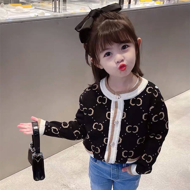 Áo khoác cardigan dệt kim thời trang mùa xuân mới 2021 dành cho bé gái