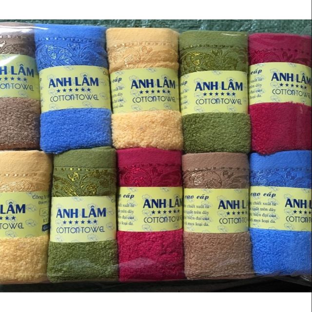 Khăn Rửa Mặt Sợi Bông Coton Cao Cấp Anh Lâm