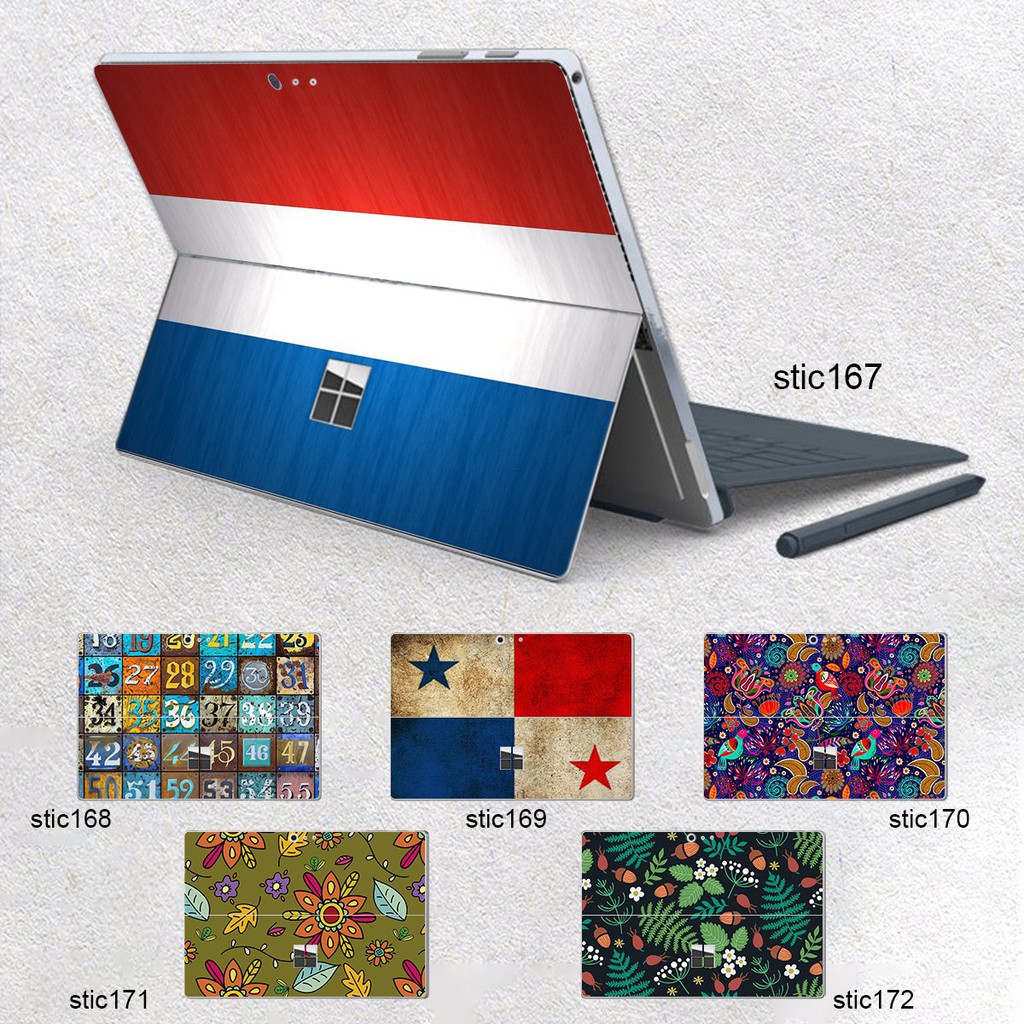 Skin dán hình Hoa văn sticker x28 cho Surface 3 10.8; Go, Go 2, Go 3; Pro 2 3 4 5 6 7 8 X