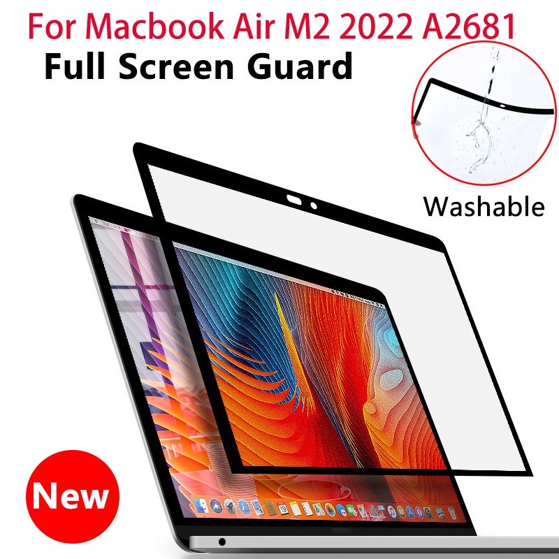 Miếng Dán Mềm Bảo Vệ Màn Hình Máy Tính Bảng Có Khung Bảo Vệ Cho Macbook Air A2681 Pro 14 16 M1 Pro air M2 13 A2179 2020 M1 A2681 Retina 13 Pro A2338 A2337Pro 13 16 inch