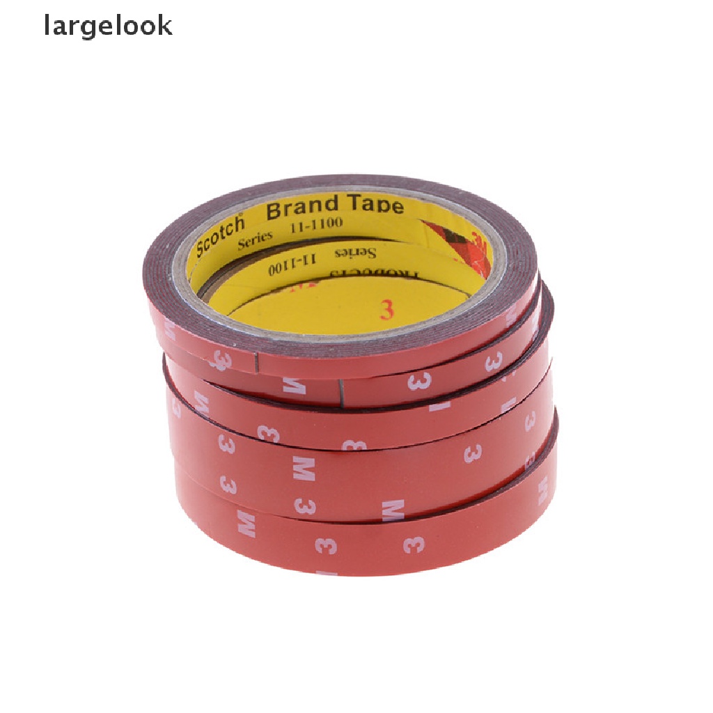 1 Miếng Dán Hai Mặt Bằng Xốp Acrylic Độ Dính Cao Màu Đỏ Cho Xe Hơi / Xe Tải ♨Nóng Bỏng