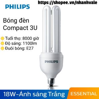 Bóng đèn compact Philips 18W - 3U Genie