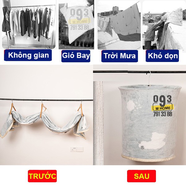 Dụng Cụ Phơi Quần Áo Inox, Móc Treo Phơi Chăn Mền Tiện Dụng,Sào