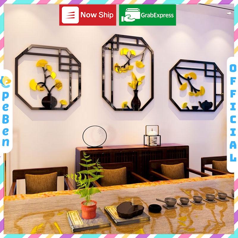Tranh dán tường mica 3d decor khổ lớn hương sắc mùa xuân trang trí phòng khách, phòng ngủ Nhiều Size - EPeBen
