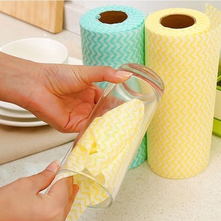 Khăn lau đa năng nhà bếp cuộn 50 tờ, khăn lau chùi bát đĩa đồ dùng tiện lợi không ra lông