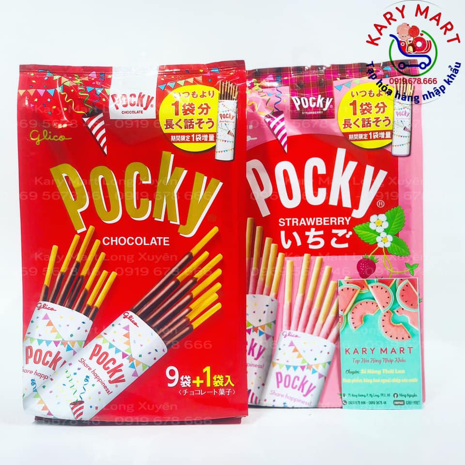 Bánh pocky Glico vị socola limited 10 gói - Nhật Bản(1/2022)