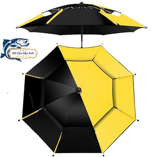 Ô Câu Cá Cao Cấp Dù Câu Cá 2 Tầng Công Nghệ Phủ 5 Lớp Cao Cấp Xanh Vàng KK23