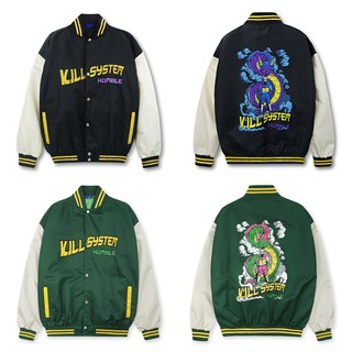 HUMBLE DRAGON VARSITY JACKET ( áo khoác dù)[KILL SYSTEM]