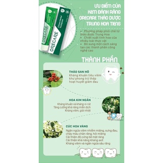 KEM ĐÁNH RĂNG ORECARE - TIENS (tuýp 135g)