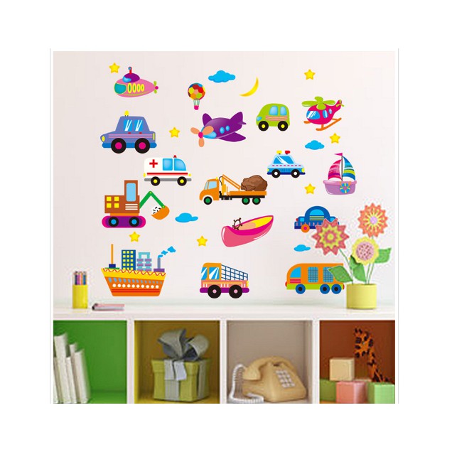 Decan dán tường phương tiện giao thông - XL2008 (KT sau dán: 50*45cm) | BigBuy360 - bigbuy360.vn