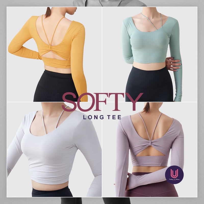 Áo Tập Thể Thao Softy Long Tee (dây bắt chèo vai và sau lưng, tay dài, chất liệu cao cấp