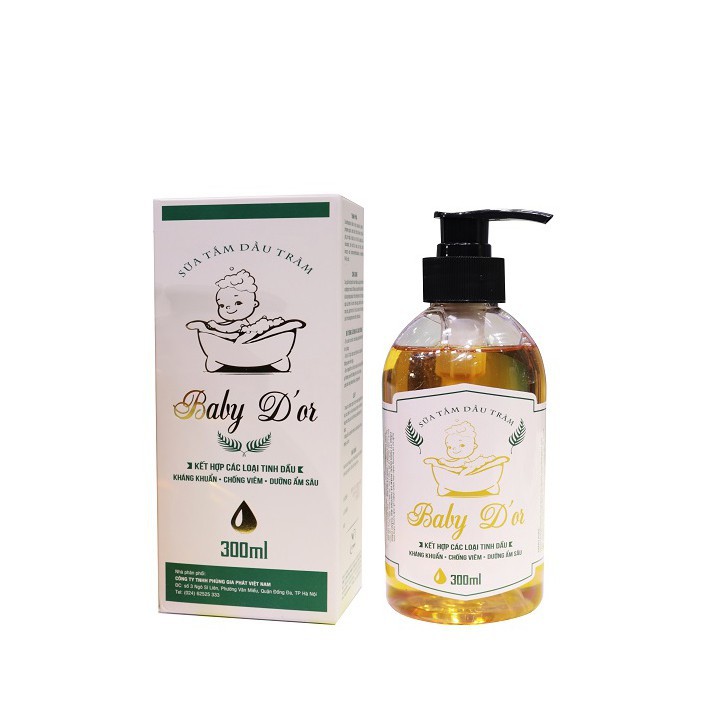 Sữa tắm dầu tràm giữ ấm cơ thể cho trẻ sơ sinh và trẻ nhỏ dung tích 300ml