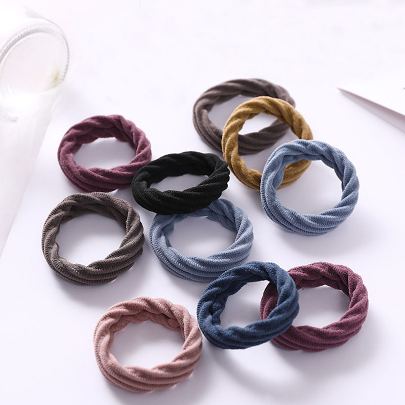 Set 10 dây buộc tóc co giãn nhiều màu thời trang cho nữ