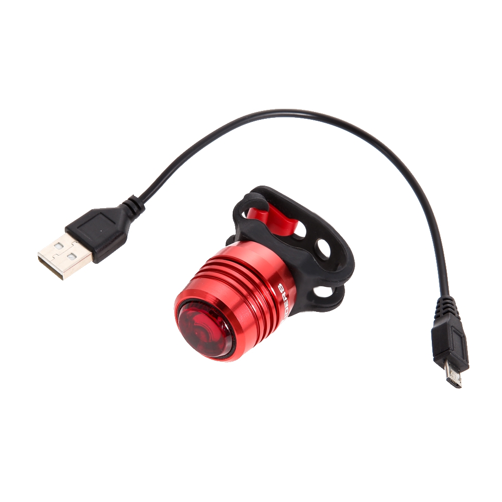 Bicycle LED USB Charging Rear Tail Warning Safety Light Lamp Red Light 3 Mo