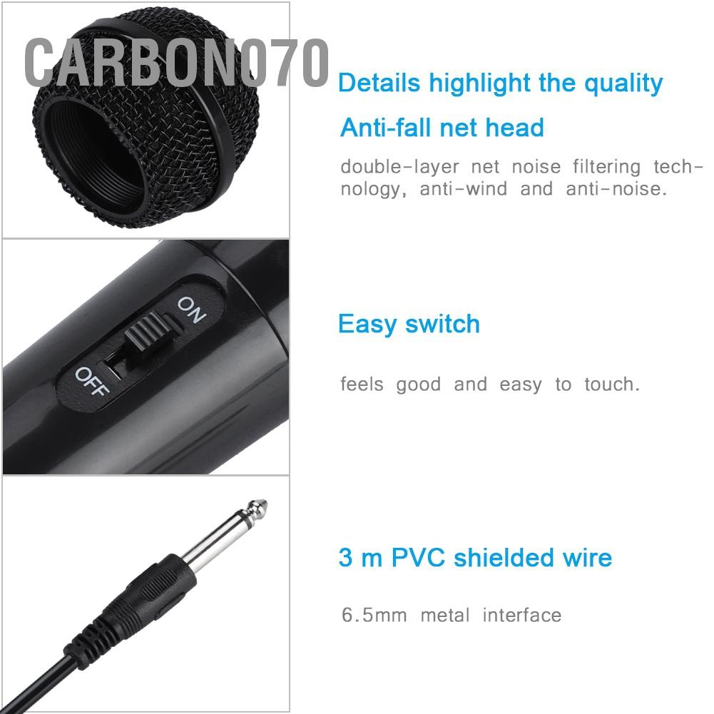 Carbon070 Portable Handheld Moving-coil Wired Dynamic Microphone Clear Voice For Karaoke
