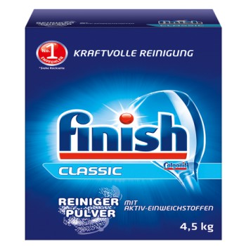 BỘT RỬA CHÉN FINISH 4,5KG DÙNG CHO MÁY RỬA CHÉN BÁT LY