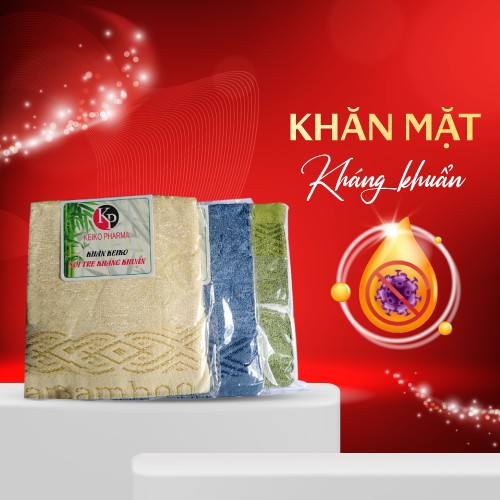 Khăn mặt sợi tre kháng khuẩn KEIKO dày mịn