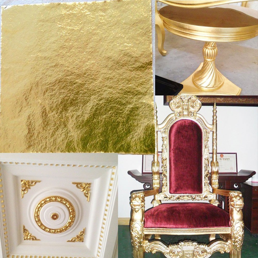 Foil Decal 8 8.5cm Decorative Materials Durable Gold Foil 8 8.5cm Home Decoration 24K Gold Leaf 8 8.5cm Frame 24K 