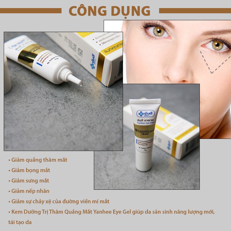 Kem dưỡng và xóa thâm quầng mắt Yanhee Eye Gel 5g