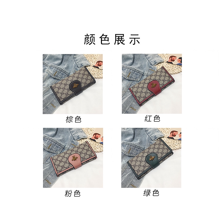 Women's wallet 2019 new female long section Korean version of the tide three times large capacity multi-card position lock bag female pattern clutch