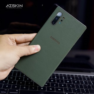 [Hot] Miếng Dán Da Thật Màu Xanh Rêu Nhạt Cho Samsung Note 10 plus
