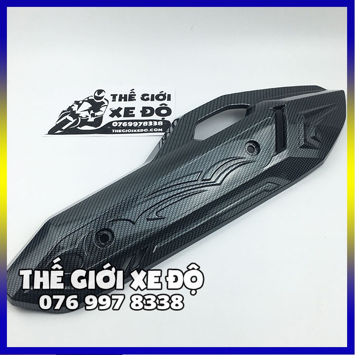 Ốp pô AB 160 125 cc 2023 cacbon - phụ kiện đồ chơi ốp carbon trang trí che pô xe Air Blade Airblade