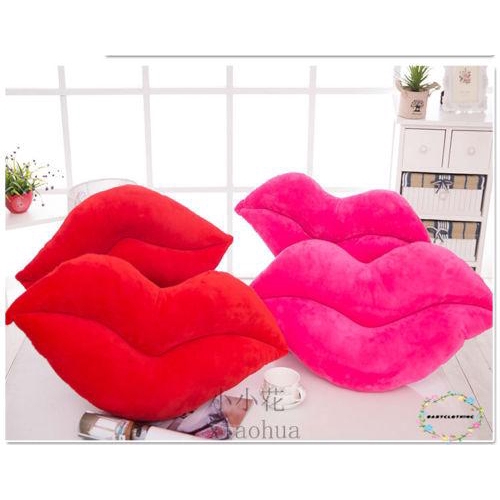 ღWSVღCotton Lip Shaped Pillow Case Sofa Waist Throw Cushion Cover Home Decor new hot