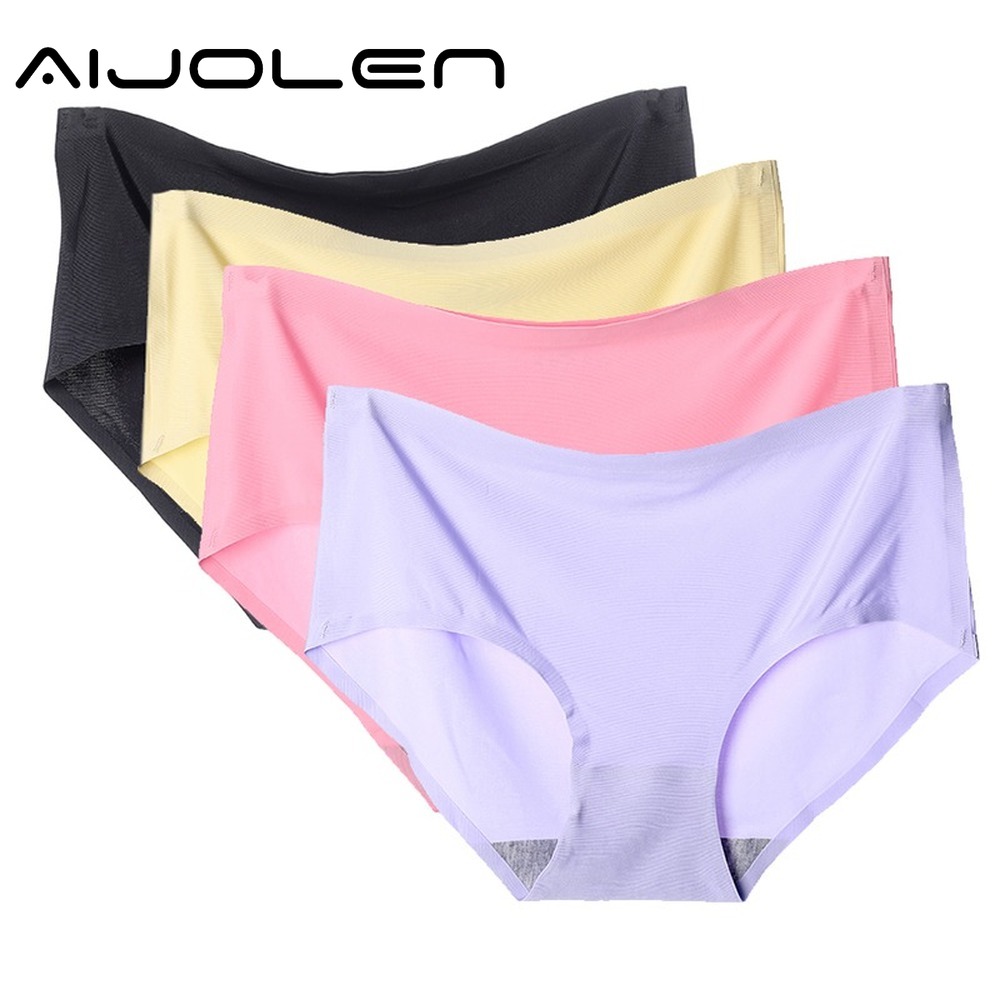 Quần Lót Lụa Aijolen Không Đường May 7 Màu Tùy Chọn Cho Nữ