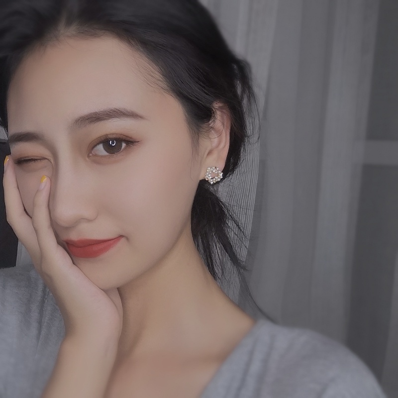 Bông Tai Mạ Bạc 925 Hình Vòng Hoa Đơn Giản Thanh Lịch