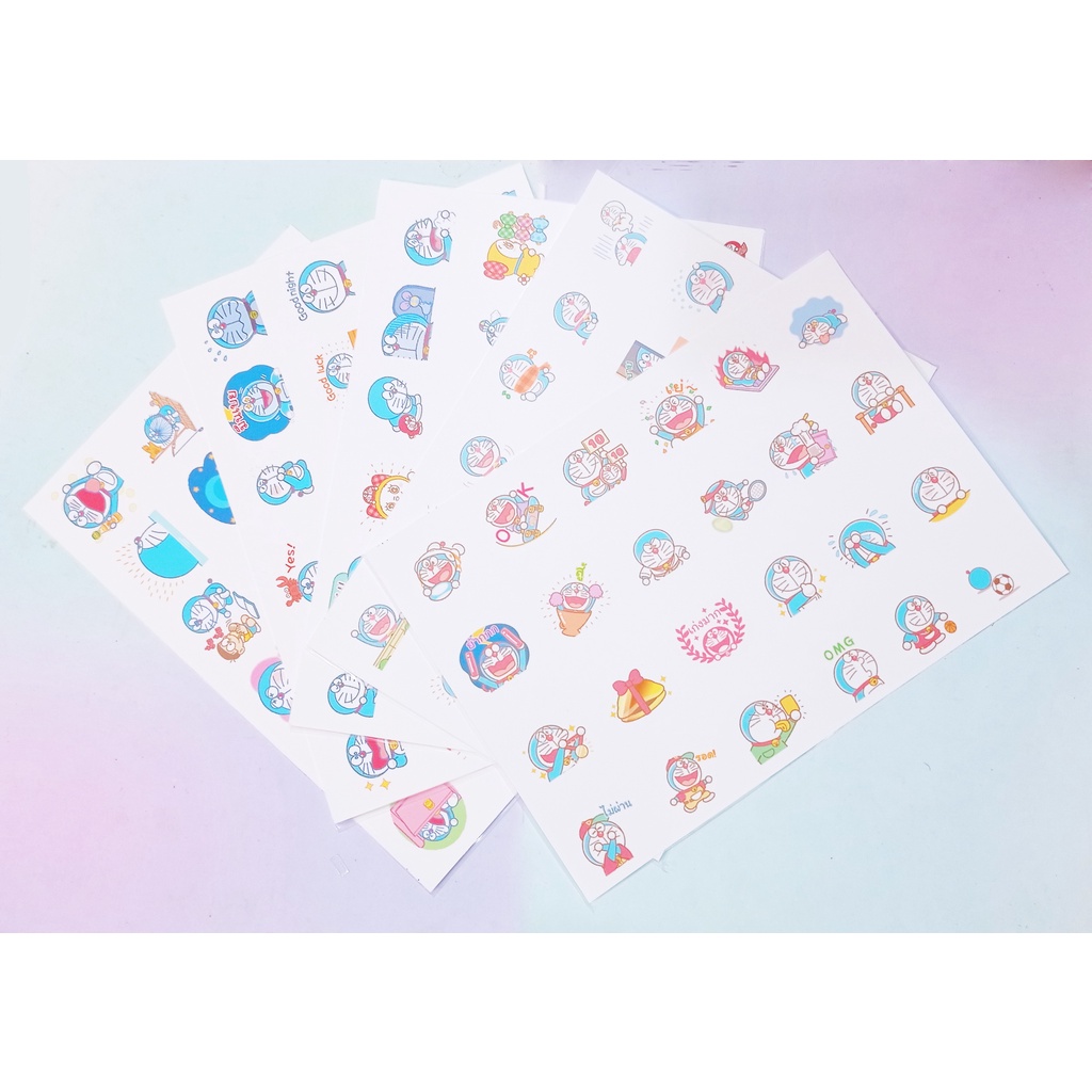 sticker doremon A4 không bế S4A3 cute dễ thương
