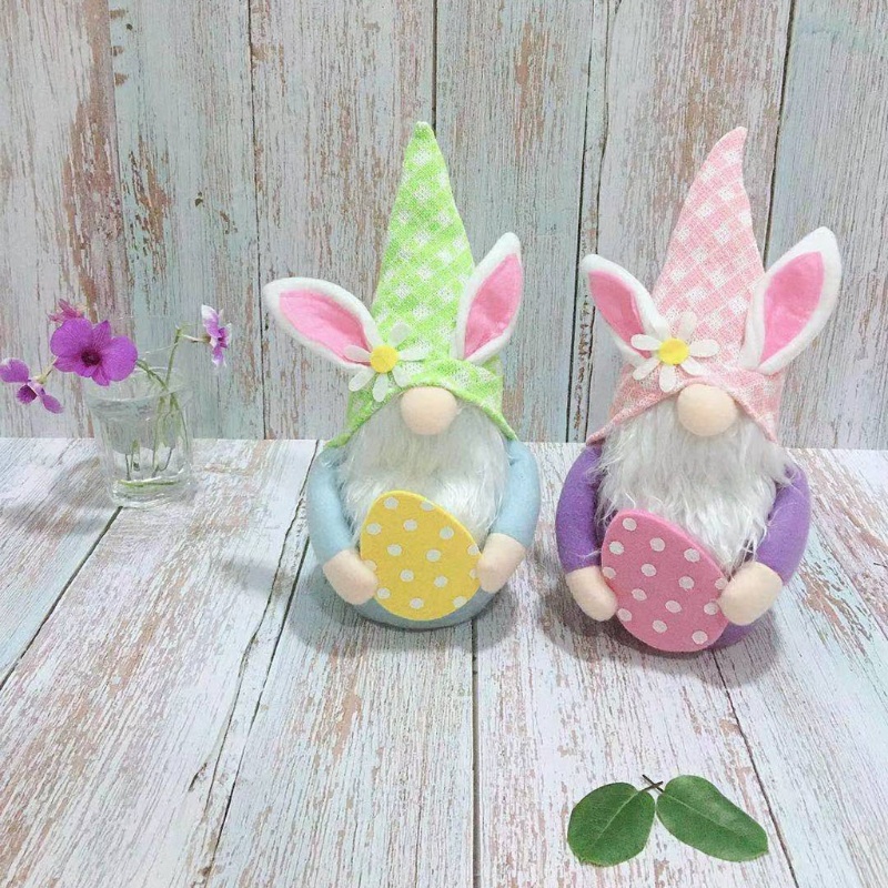 Trứng Lễ Phục Sinh Bằng Lông Nhung Thủ Công Không Mặt Trang Trí Cho Búp Bê Dwarf Swedish Tomte Elf