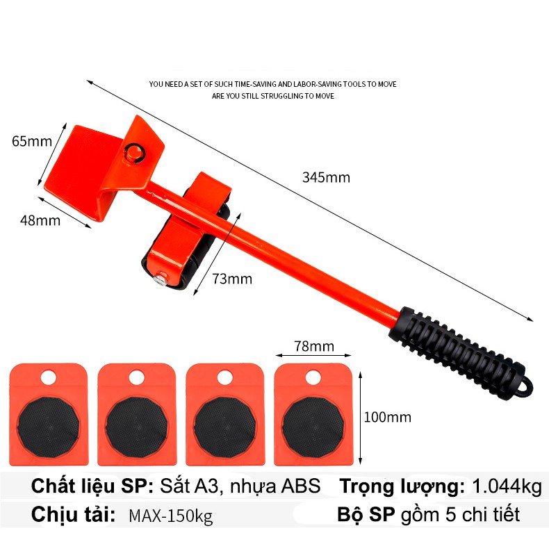 Bộ Dụng Cụ Nâng Và Hỗ Trợ Di Chuyển Đồ Đạc Có Bánh Thông Minh