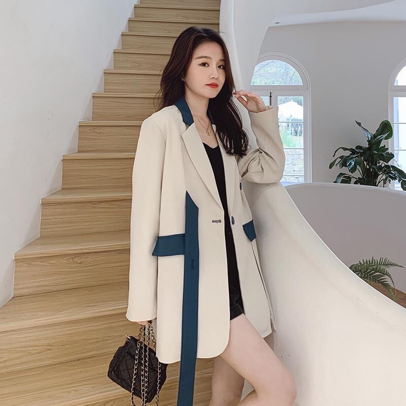 Áo Khoác Blazer Nữ Dáng Suông Form Rộng Phong Cách Hàn Quốc Mã RB0215