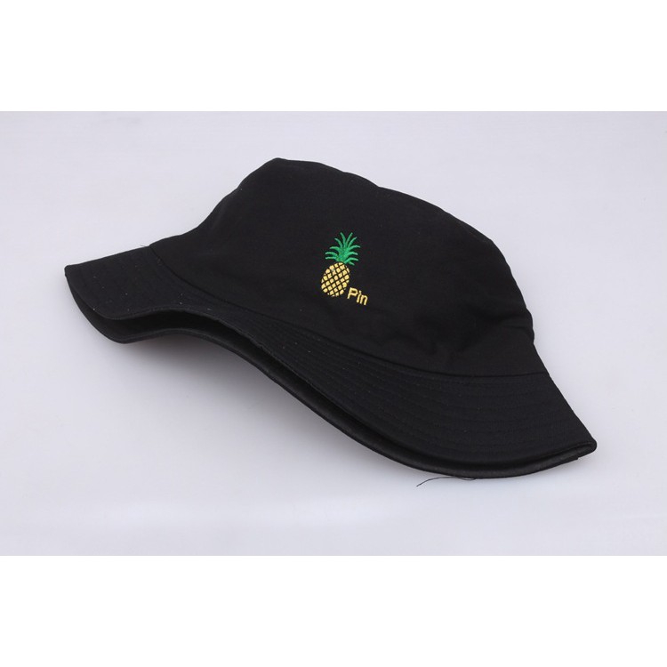 Nón bucket Hai Mặt Họa Tiết Trái Dứa Phong Cách Hàn Quốc