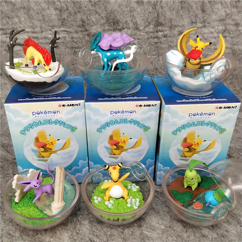 Mô hình Tiểu cảnh Terrarium Anime Manga Pokemon Huyền thoại (Bửu bối thần kì) Nhiều loại - Bóng trong suốt dễ thương