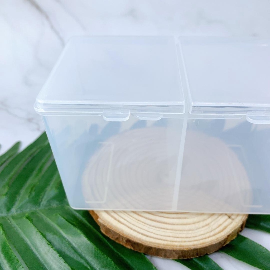 Hộp Đựng Giấy Lau Gel Nail - Đựng Bông Tẩy Trang 2 Ngăn Có Nắp Chuyên Dụng Tiện Lợi