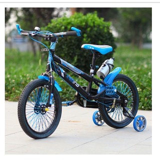 XE ĐẠP 16 INCH CHO BÉ MÀU XANH CHO BÉ 4-7 TUỔI