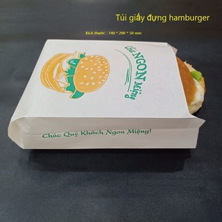 100 túi giấy đựng Hamburger