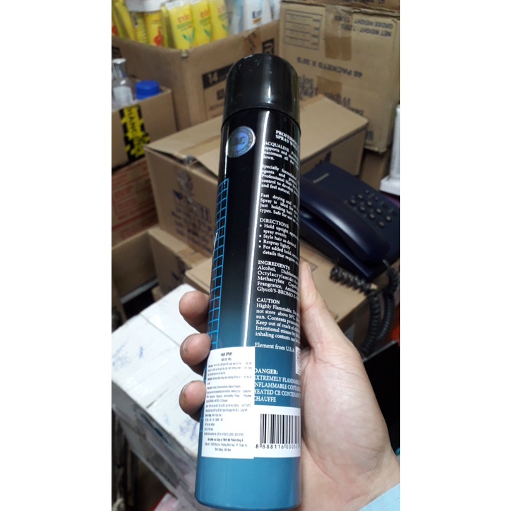 Keo Xịt Tóc Jacqualine Hair Spray Đen 400ml