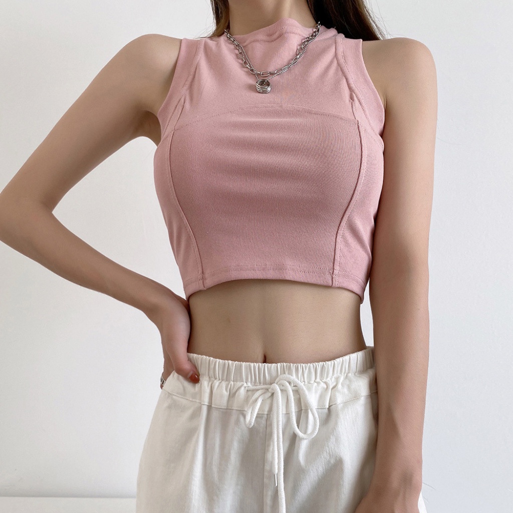 Áo ba lỗ nữ CÓ MÚT NGỰC kiểu hiện đại Linnie, áo croptop sát nách ôm body mặc siêu tôn ngực chất vải mềm mịn 3LBR