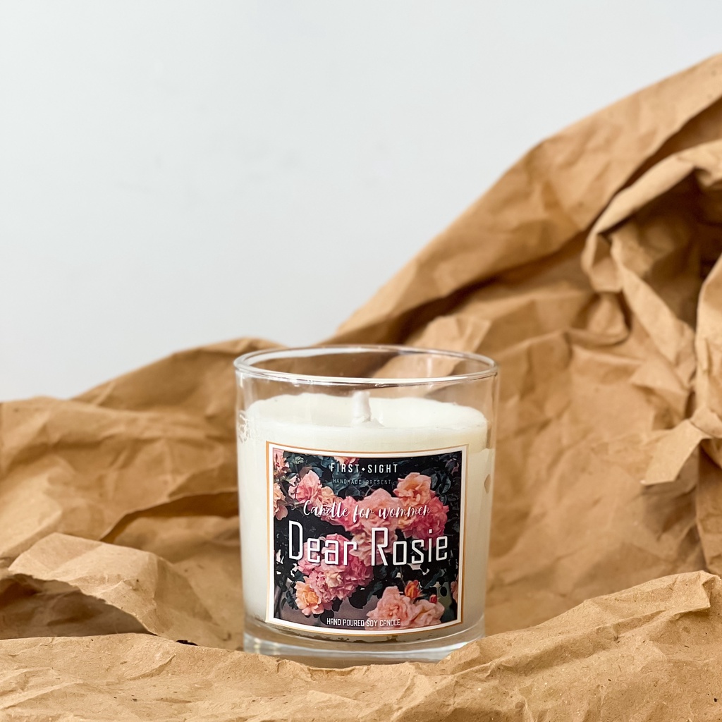Nến thơm handmade Dear Rosie hương thơm thư giãn First Sight 150GR