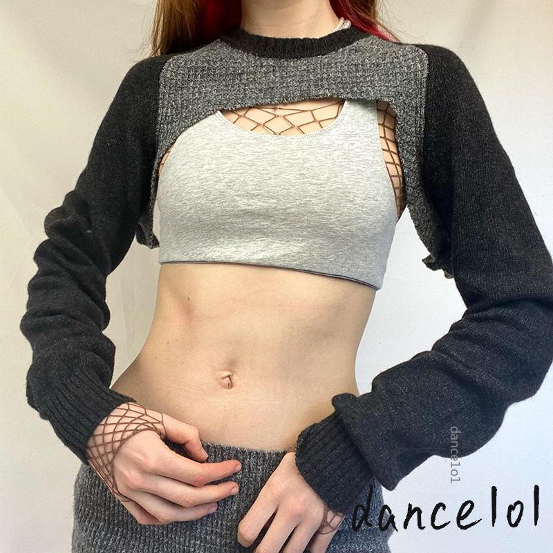 Áo Sweater Khiêu Vũ 1O1 Tay Dài Cổ Tròn Cắt Xẻ Nhiều Màu Sắc Cho Nữ